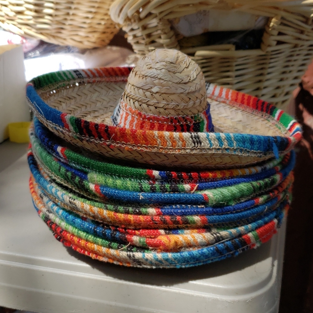 Lot Of 10 Small Party Decor Sombreros Multicolored